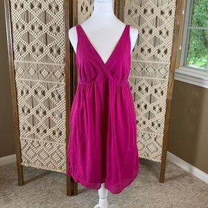 100% cotton Old Navy pink baby doll empire waist tank v-neck dress‎ short gauzy